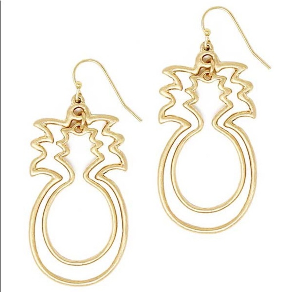 Pineapple cut out earrings